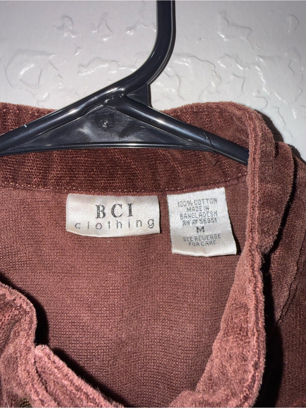 BCI Clothing Brown Corduroy Embroidered Rhinestone Zip Jacket Size M - Picture 3 of 4